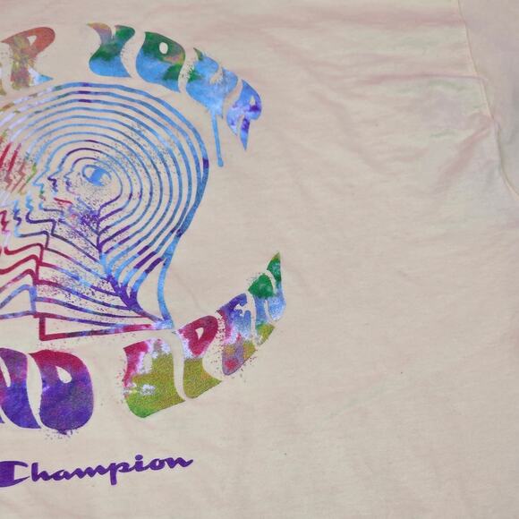 Champion Graphic T-Shirt Keep Your Mind Open Rainbow Psychedelic Print Size L - Picture 6 of 15